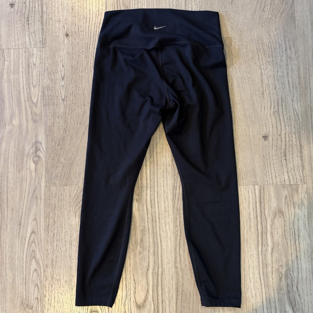 Nike Dri-Fit Women's Yoga Pants Pull On Stretchy Waist Skinny Fit Black Size L